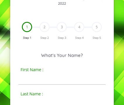 A multi-step form designed as a conversational interface